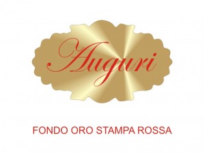Etichette adesive auguri (mm 46X27) (cod. 8O)